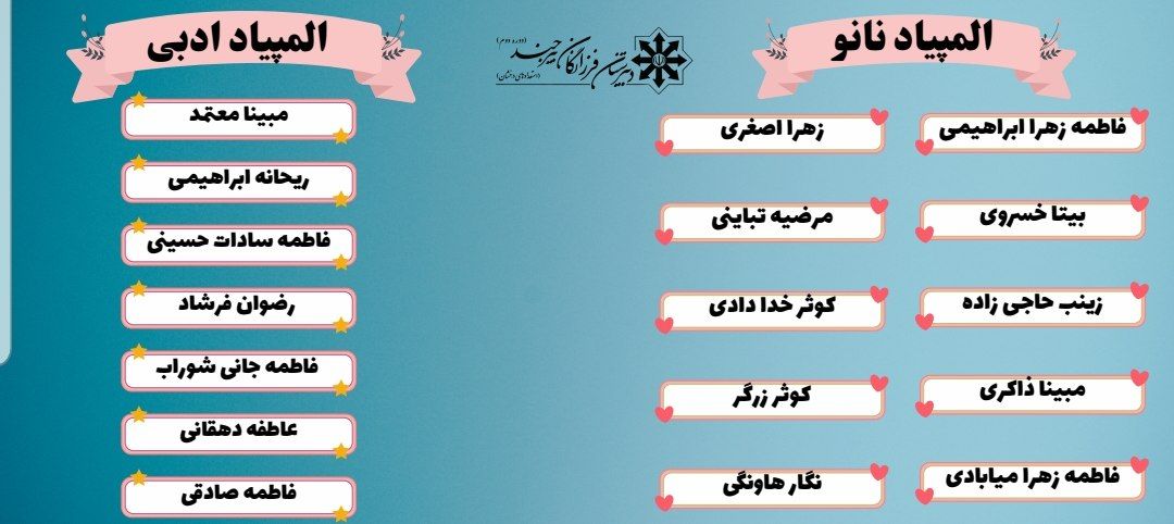 برگزیدگان مرحله اول المپیاد علمی سال 1403-1404
